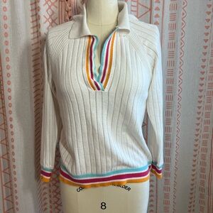 Spiritual Gangster Colorful Striped Women's Sweater